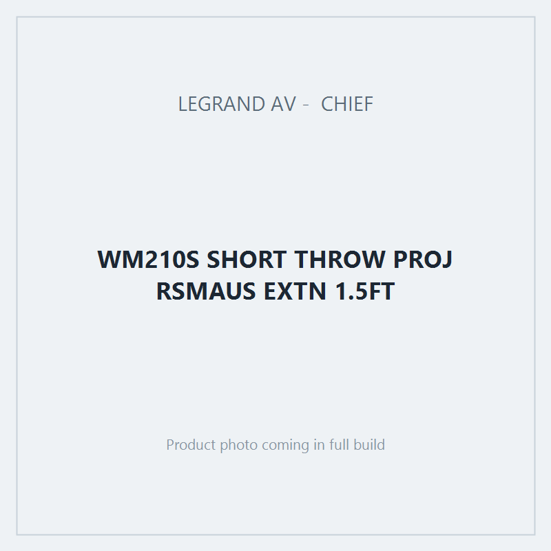 WM210S SHORT THROW PROJ RSMAUS EXTN 1.5FT