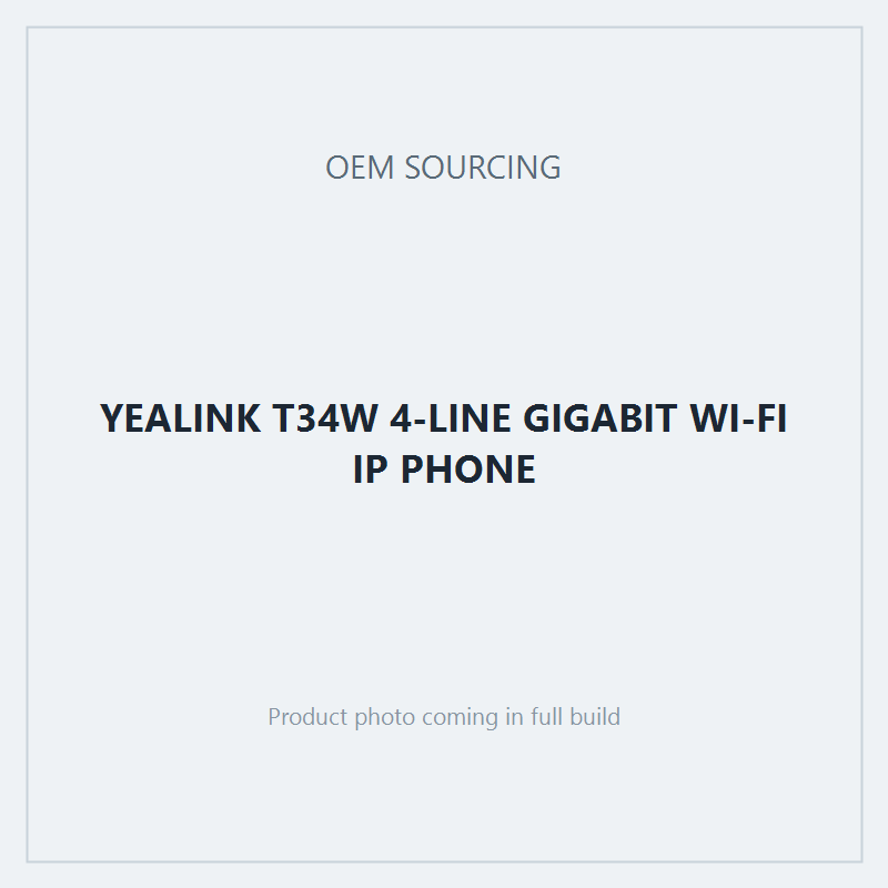 YEALINK T34W 4-LINE GIGABIT WI-FI IP PHONE